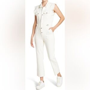 Joe's Jeans Joes Silvia Sleeveless Cropped Denim Jumpsuit size large